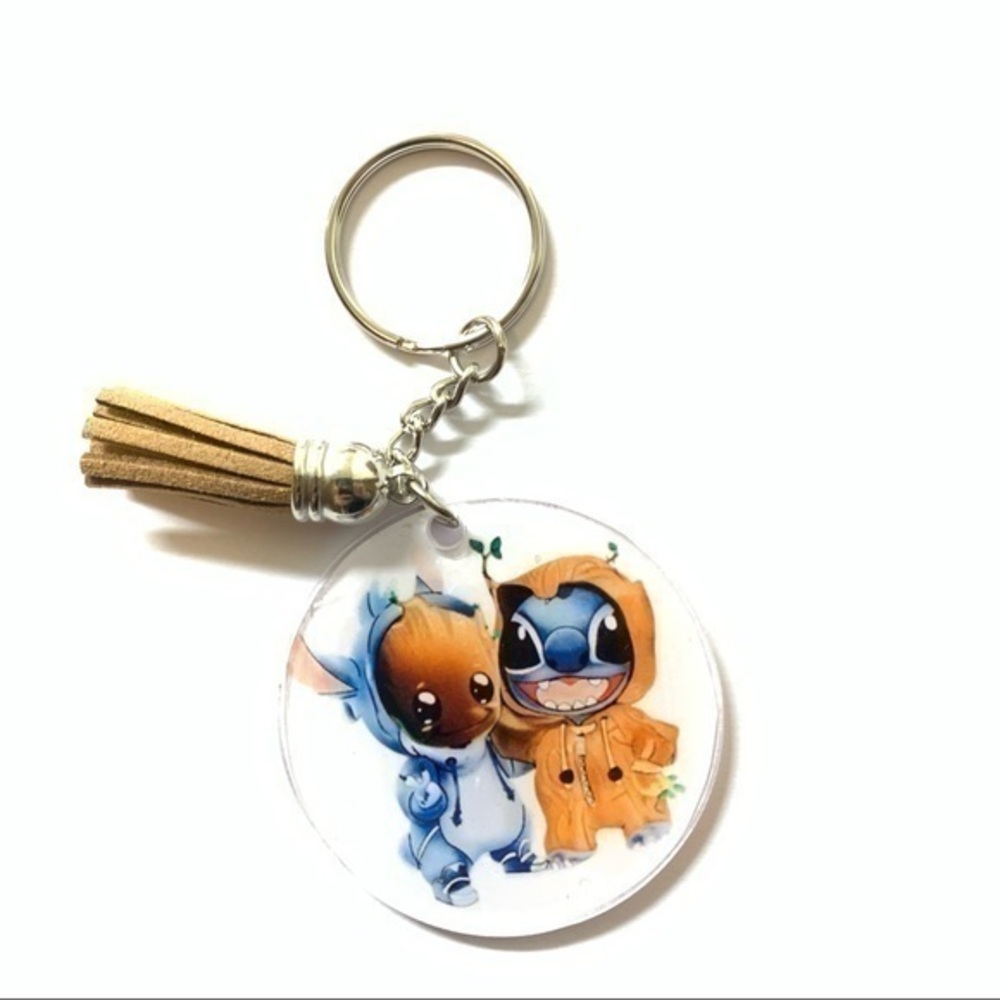 Stitch & Groot Halloween keychain purse charm new